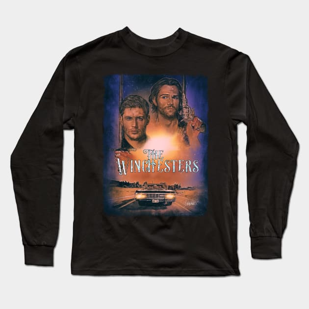 The Winchesters Long Sleeve T-Shirt by Elizachadwickart 